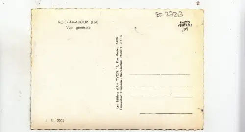 BF27213 rocamadour lot vue generale france front/back image