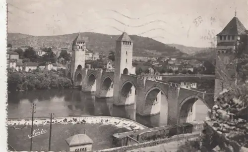 BF27270 cahors le lot et le pont valente france front/back image