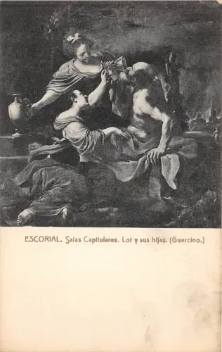 BF34424 escorial salas capitulares lot y sus hijas spain painti front/back scan