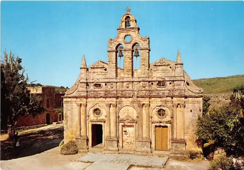 BR25631 Rethymnon Vorderansicht Arcadi Kirche 2 Scans Griechenland
