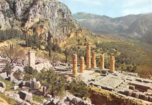 BR86145 Delphi Ansicht des Apollo Tempels Griechenland