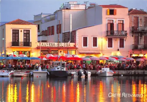 BG35706 crete rethymno ship bateaux taverna helona greece