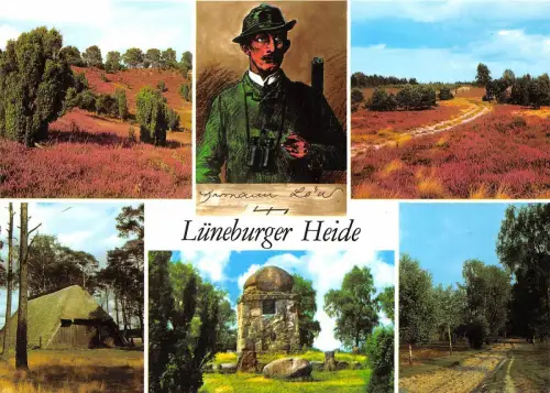 BG13238 Gemälde Kunst Lüneburger Heide Typen Folklore Germany