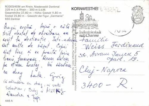 B73342 Rüdesheim am Rhein niederwald denkmal Deutschland