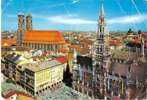 B34848 München Dom Neues Rathaus Deutschland