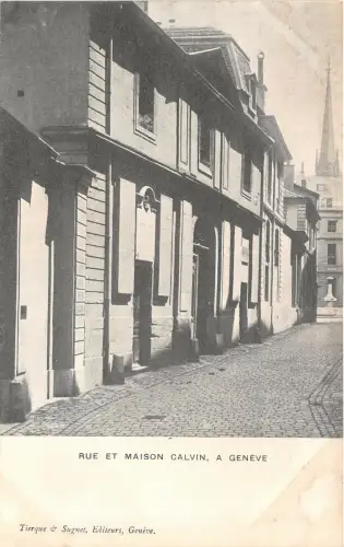 Lot296 rue et maison calvin a geneve switzerland