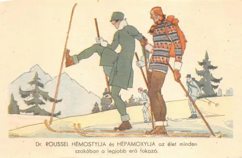 Lot335 dr roussel hemostylja es hepamoxylja bei ski comic medizin humor ungarn