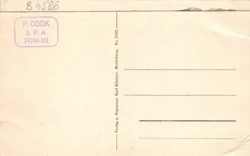 B4586 Germany Heidelberg Schloss Front/Back Scan