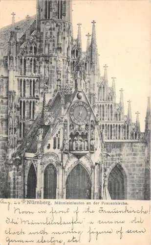 B4550 Germany Nürnberg Mannleinlaufen an der Frauenkirche Front/Back Scan