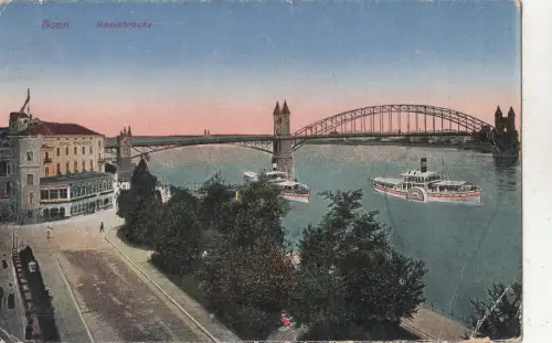 BF32442 Bonn Rheinbrücke Schiff Deutschland Vorder-/Rückbild