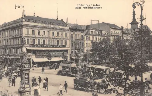 Lot140 Deutschland Berlin Victoria Cafe Kutsche Straßenbahn unter den Linden