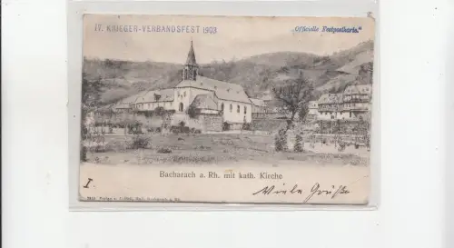 B82290 bacharach a rh mit kath kirche germany front back image