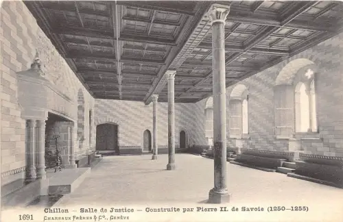 bg18414 switzerland vaud Chillon Chateau salle de justice