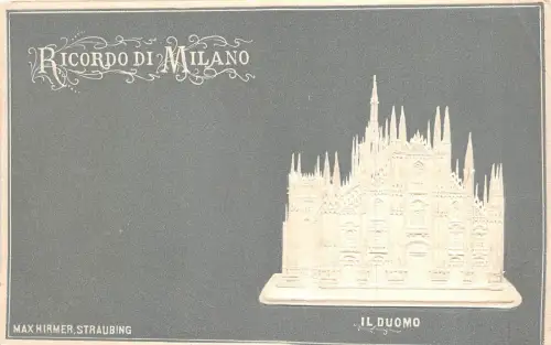 B93938 ricordo di milano embossed il duomo italy
