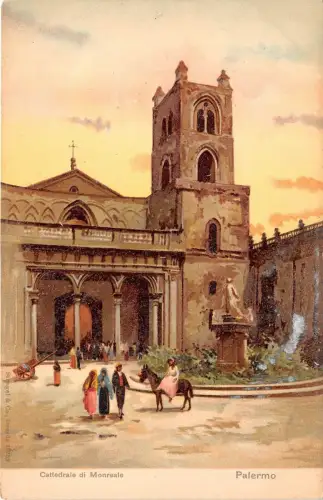 B93949 cathedrale di monreale palermo italien Postkarte