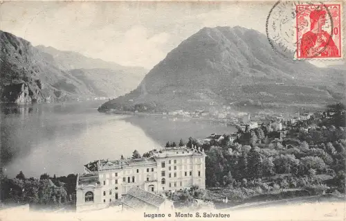 B92385 lugano e monte s salvatore switzerland