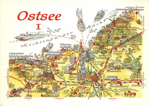 B26302 Ostsee Karte Deutschland