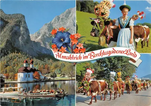 B35326 Almabtrieb uber den Königssee Watzmannostwand germany