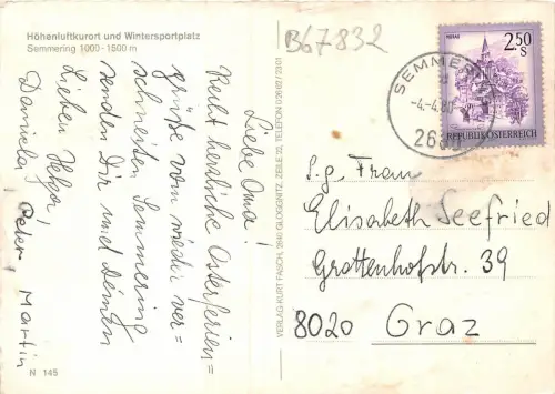 B67832 Österreich Semmering Multiviews