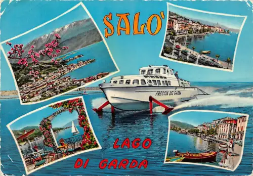 B58616 Lago di Garda Salò Freccia del Garda Boot Bateau Multiviews Italien