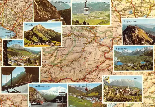 B70264 carte geographique Karte Passe Rundfahrt Österreich