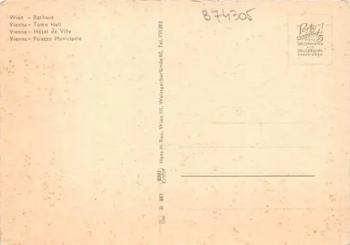 B74305 Wien Rathaus Österreich