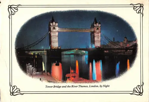 BR92249 Tower Bridge and the river thames london by night uk