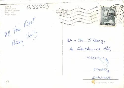 B33953 Rimini Hafenkanal Italien