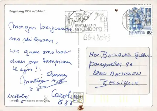 BG18043 Skiseilbahn Engelberg Schweiz