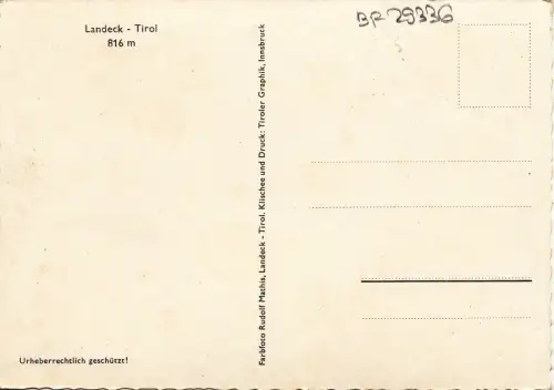 BF29336 Landeck Tirol Österreich Front/Back Bild