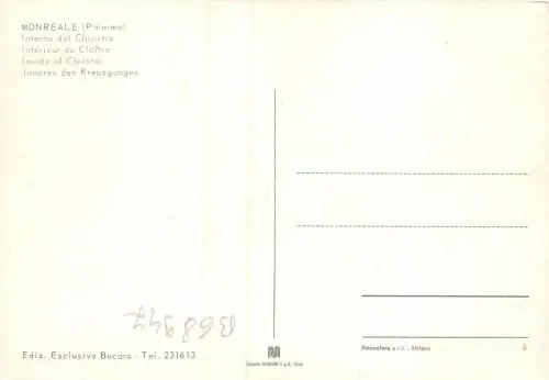 B68947 Monreale Interno del Chiosta Italien