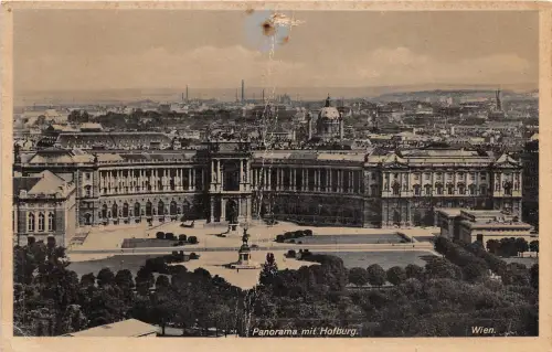 BF34798 wien panorama mit hofburg österreich front/back scan