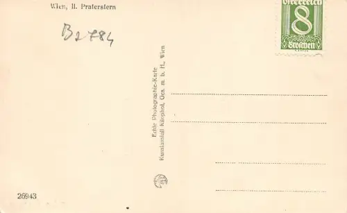 B2784 Austria Wien Praterstern PPC Front/Back Scan