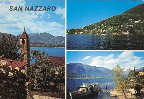B53813 San Nazzaro Lago Maggiore Boote Bateaux Multiviews Schweiz