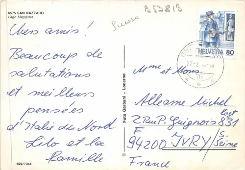 B53813 San Nazzaro Lago Maggiore Boote Bateaux Multiviews Schweiz