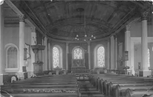 br108120 st peters parish church horbury uk real photo