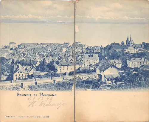 bg18914 Neuenburg Doppelpostkarte Schweiz