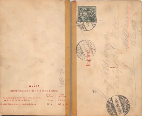 bg18914 Neuenburg Doppelpostkarte Schweiz