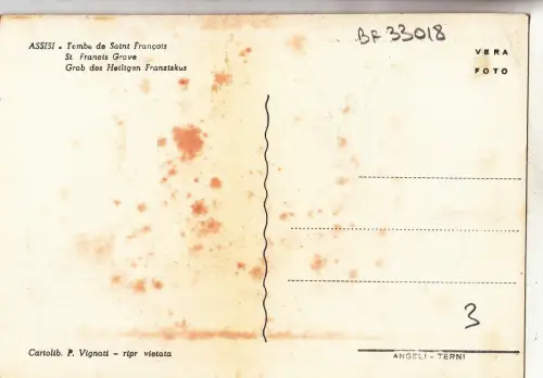 BF33017 cremo delle carceri assisi italy front/back image