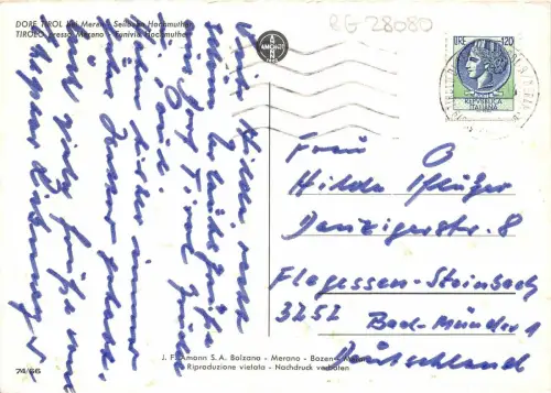 BG28080 Dorf Tirol Bei Meran Meran Seilbahn Italien