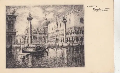 BF32519 venezia piazzetta s marco e palazzo ducale italy front/back image