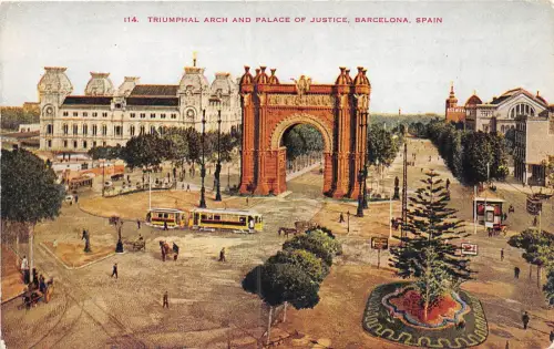 B5675 Triumphpfade und Justizpalast Barcelona