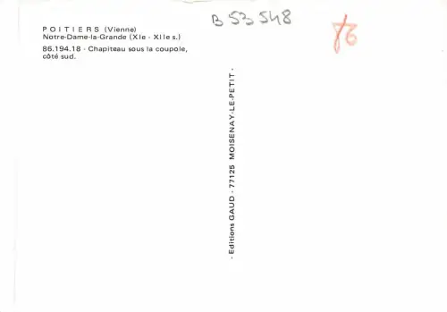 B53548 Poitiers Notre Dame la Grande france