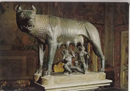 BF25082 palazzo del conservatori lupa capitilina italy roma front/back image