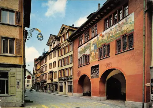 BR21221 Apenzell Hauptgasse mit Rathaus Schweiz