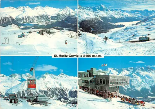 BG18080 Seilbahn St Moritz Corviglia Schweiz