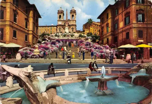 B66538 Piazza di Spagna Trinita deo Monti Roma Italien