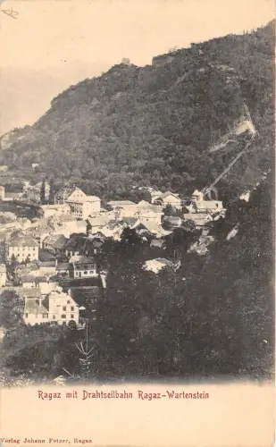 B92210 ragaz mit drahtseilbahn ragaz wartenstein schweiz