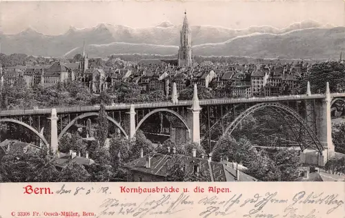 BR36636 Kornhausbrücke u die alpen Bern geprägt en relief Schweiz