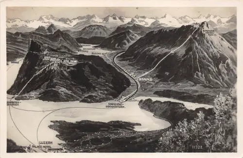 B37447 Luzern Karte Cartes Geographiques Schweiz